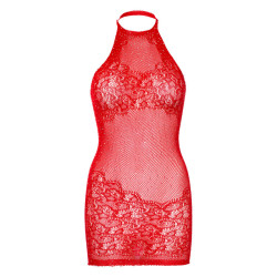 Leg Avenue - Rhinestone Halter Mini Robe Taille Unique - Rouge